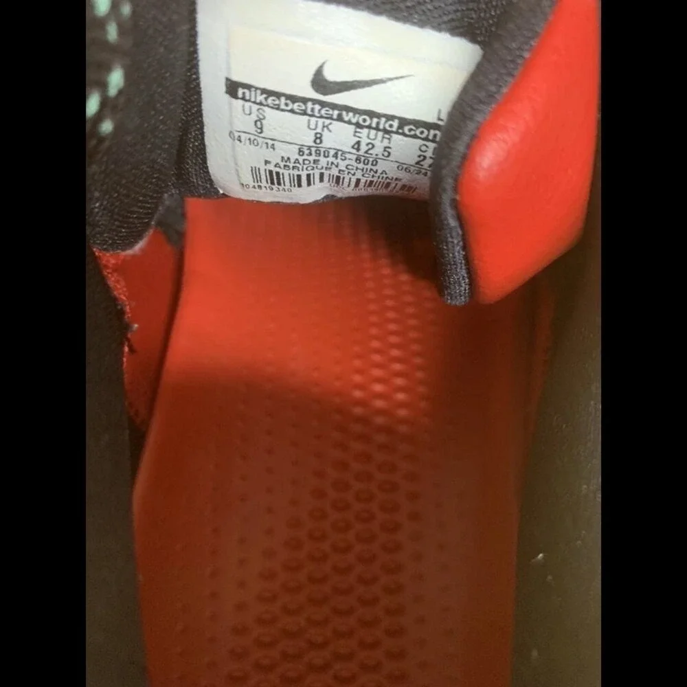 Size 9 Nike Kobe 9 Elite Low Men Red Excellent Flyknit Basketball‎ 639045-600